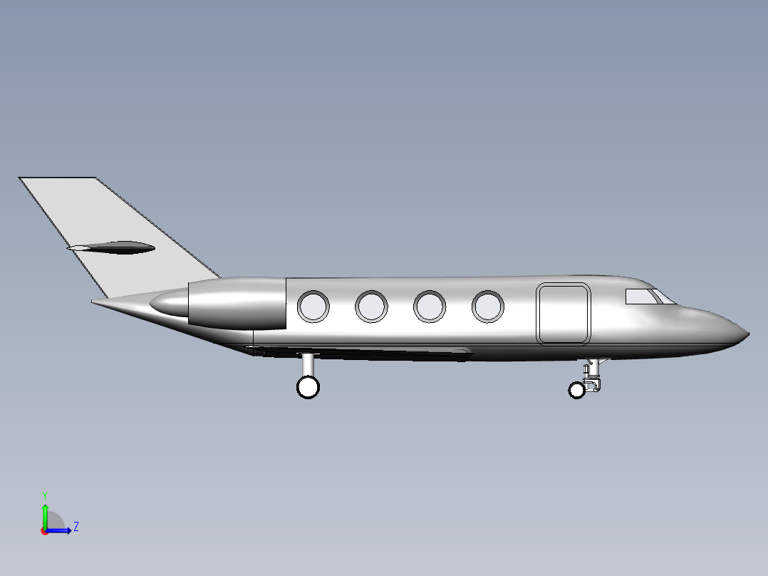 私人飞机左视图