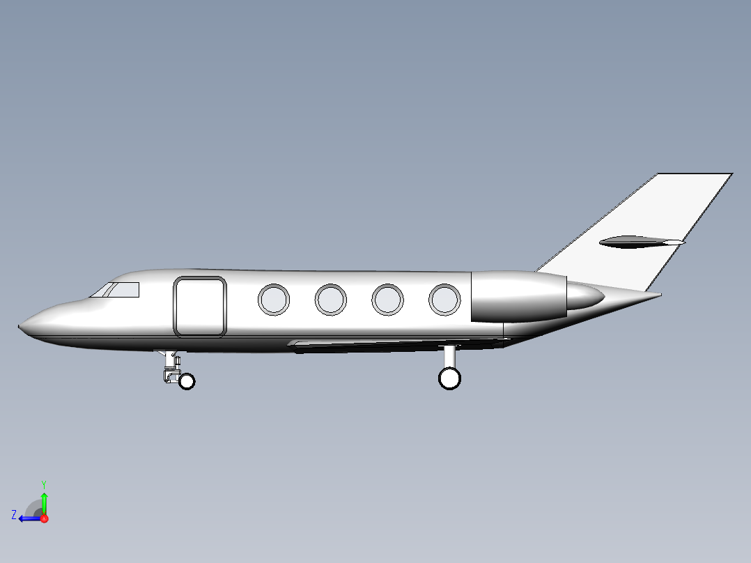 私人飞机右视图