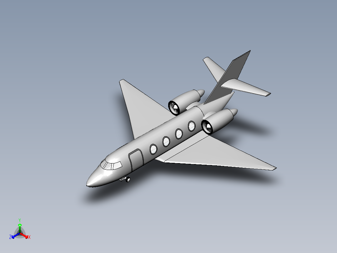 私人飞机正等轴测图