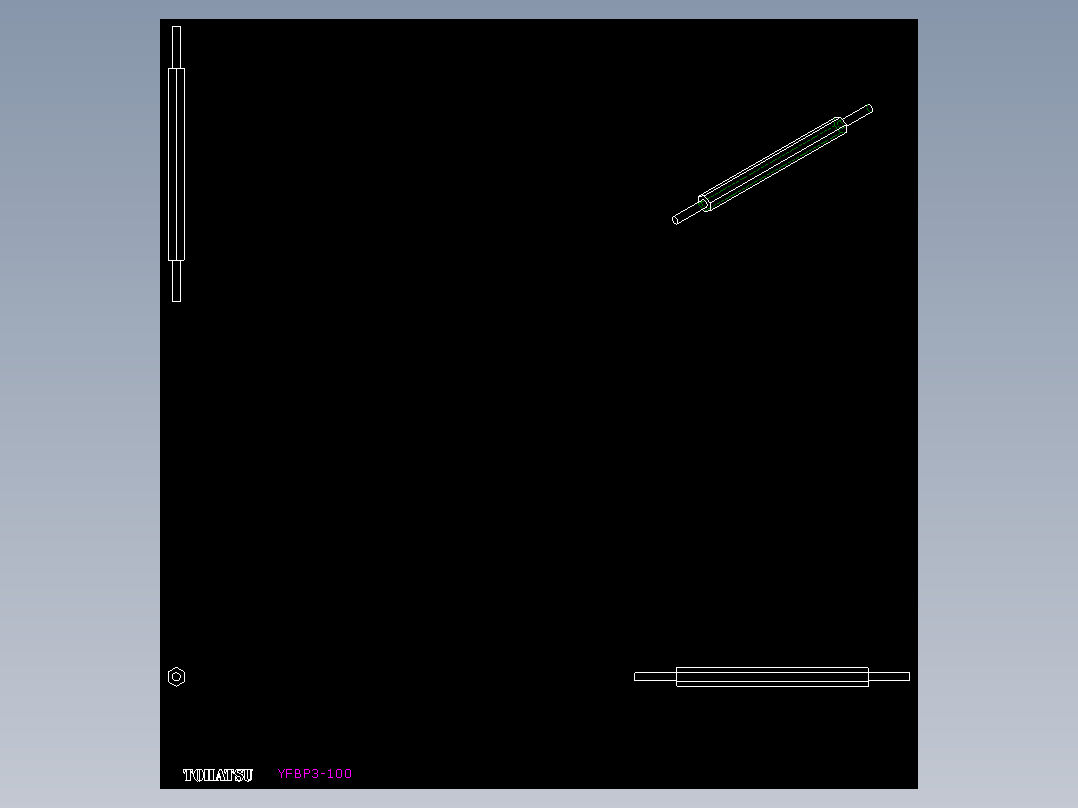 端桿軸承用連結桿YFBP.YFBS,YFFP.YFFS-2D多系列多零件图纸模型