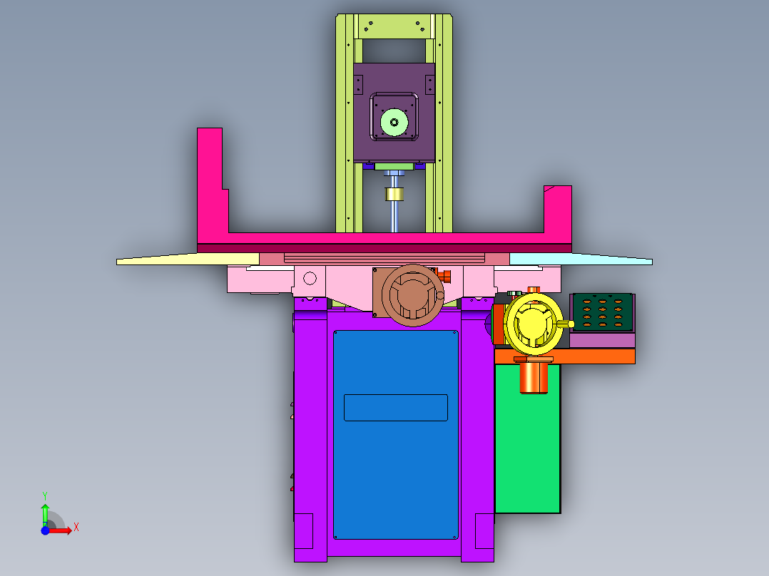 经济型手动平面磨床前视图
