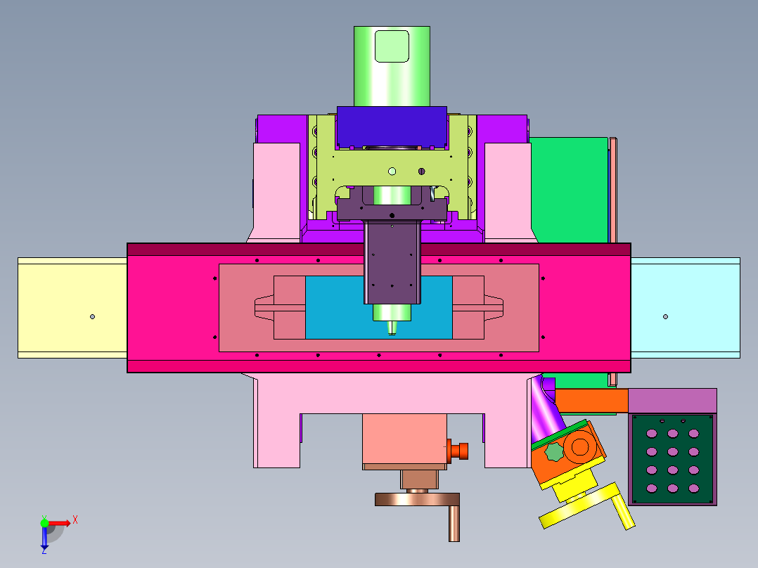 经济型手动平面磨床俯视图