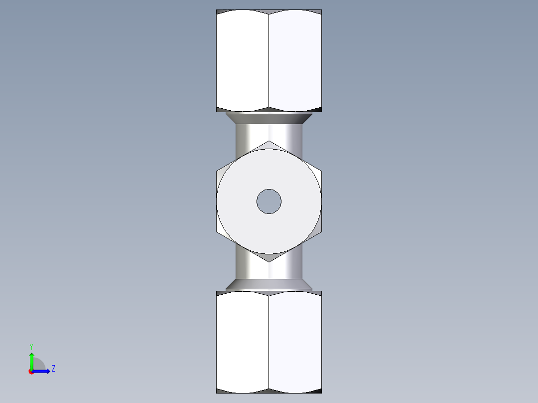 卡套式工业通用硬管接头EO_Union_cross_K06S71左视图