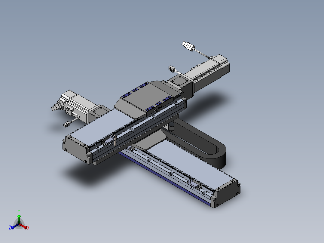 内嵌直交机械手XYG系列XYG440-F1正等轴测图