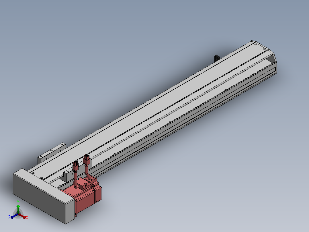 精密模组MY120-T10-600L-BL-P20B-C4-C正等轴测图