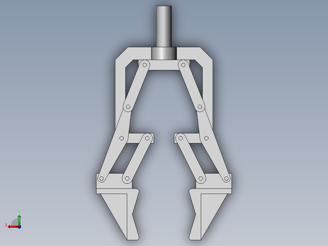 连杆夹持机构（含仿真）454155后视图