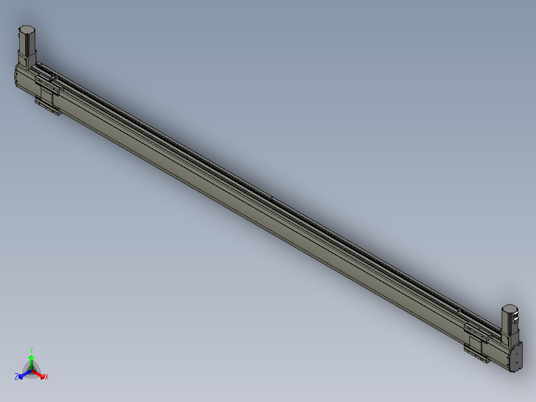 威洛博双电机滑台-VBF14S2-L100-S2600-BLR-P40-C6正等轴测图