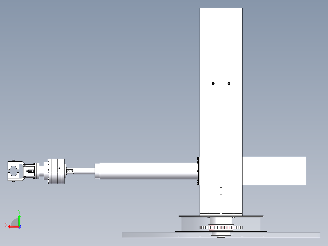 法兰上料机器人设计 三维 CAD图纸 和 说明书后视图