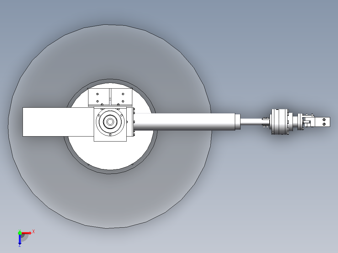 法兰上料机器人设计 三维 CAD图纸 和 说明书俯视图