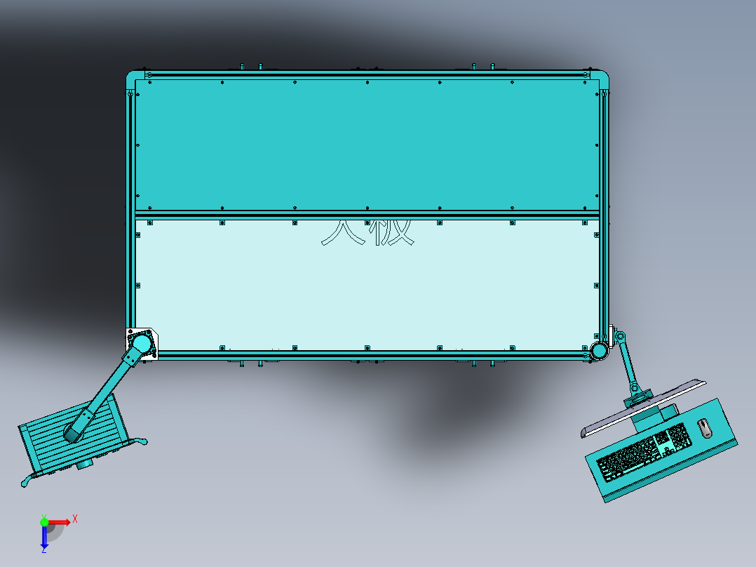 分体式机架sw18可编辑俯视图