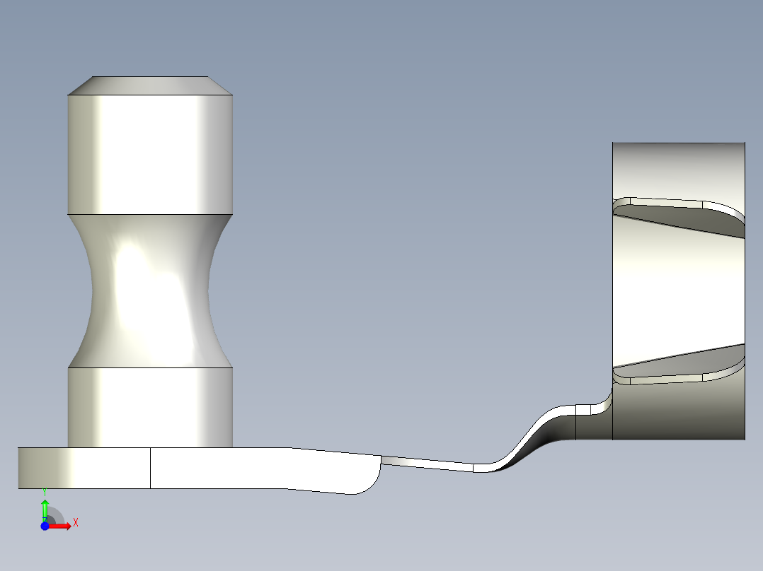 折疊彈片梢10.(B)-3D多系列多零件图纸模型前视图