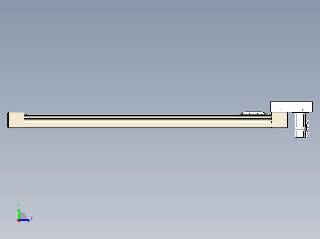 同步带全封闭直线模组TPA-HCB-65S-90-L750-M-Y-P10-N3左视图