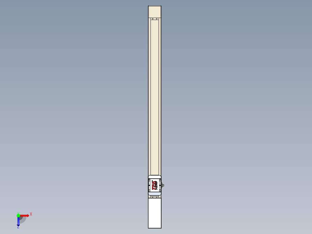 同步带全封闭直线模组TPA-HCB-65S-90-L750-M-Y-P10-N3俯视图