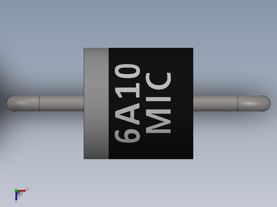 电容器 二极管 电阻器-Rectifier Diode 6A10俯视图