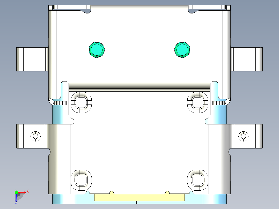 USB型沉头插头俯视图