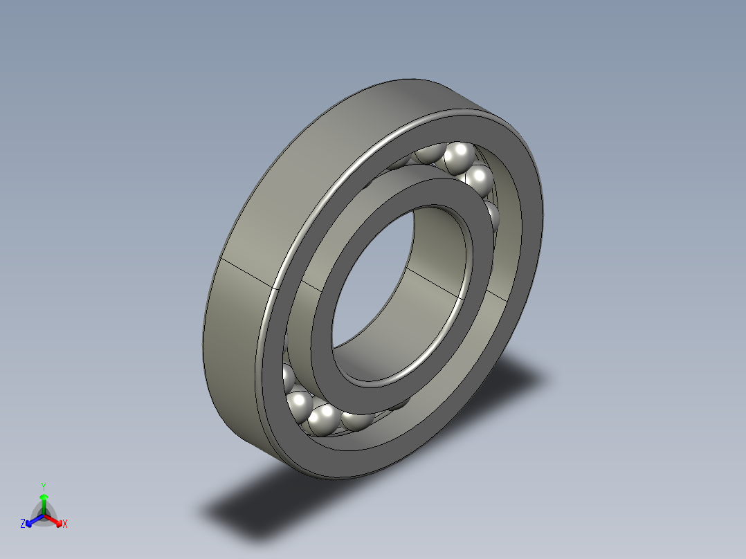深沟球轴承6330正等轴测图