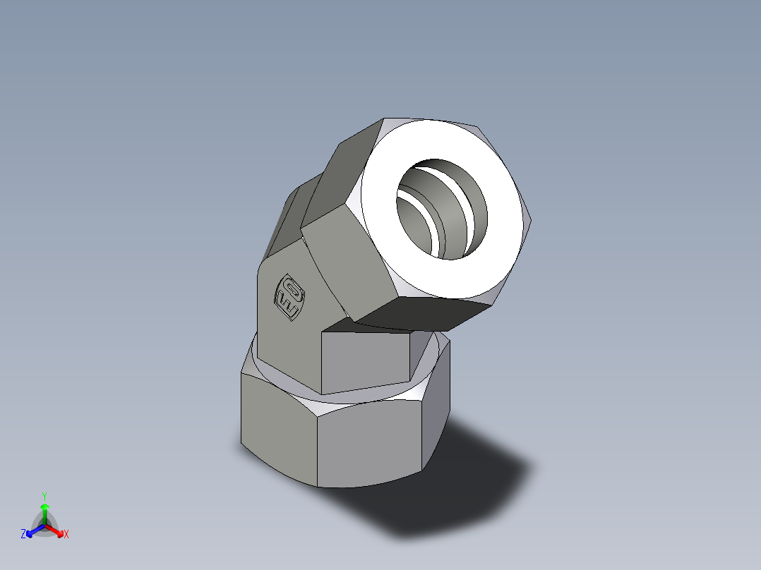 卡套式工业通用硬管接头EO_Swivel_nut_45_deg_elbow_EV18L71