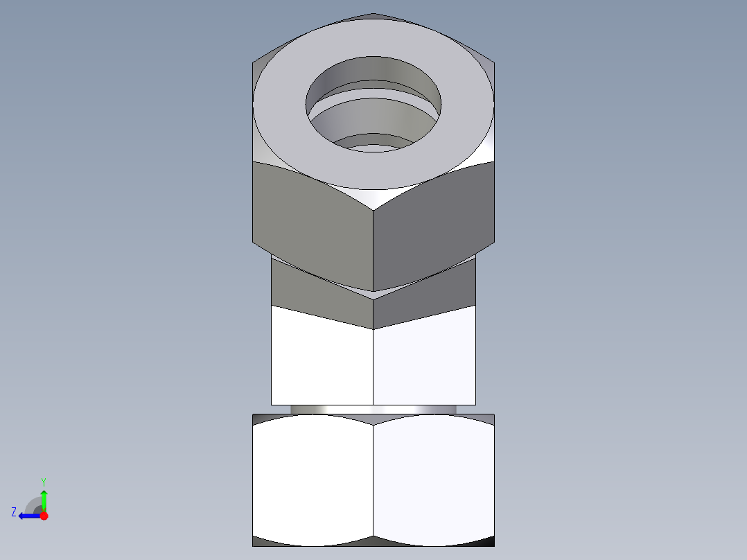 卡套式工业通用硬管接头EO_Swivel_nut_45_deg_elbow_EV18L71右视图