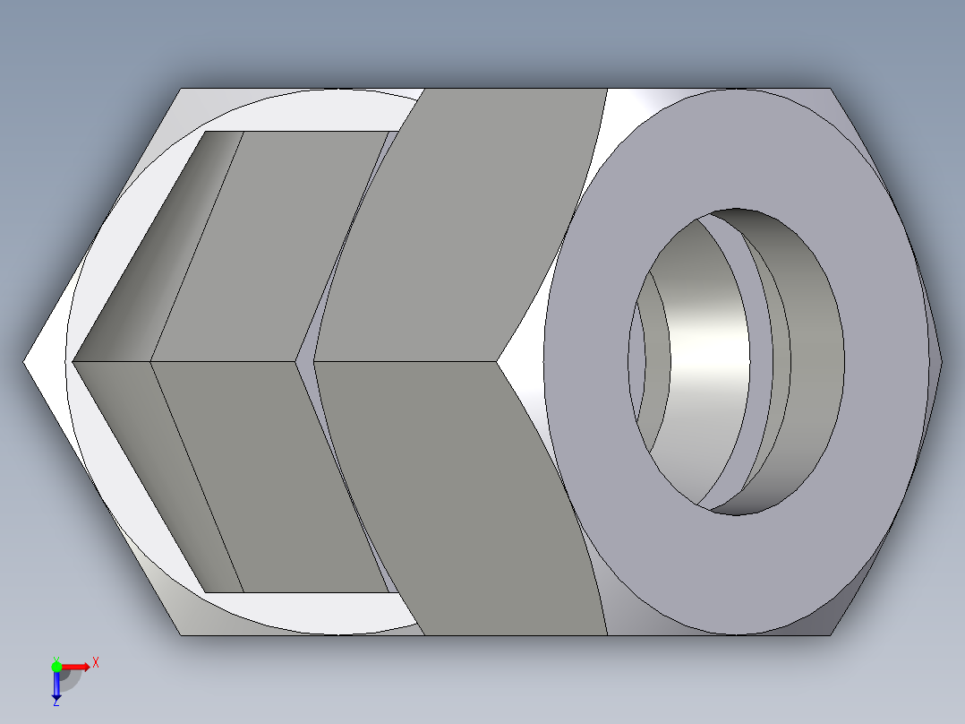 卡套式工业通用硬管接头EO_Swivel_nut_45_deg_elbow_EV18L71俯视图