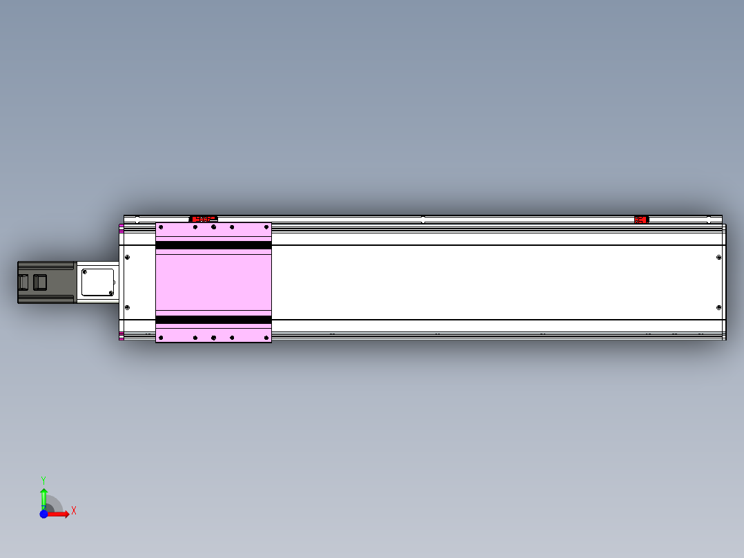 VF丝杆传动-一般环境VF22-L20-C-S800-BC-P75-C4前视图