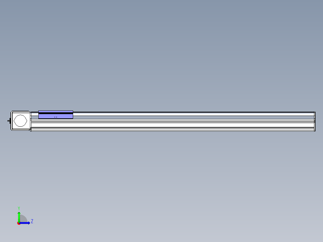 同步带滑台-半封闭B17-L100-S1050-R-P75-D3-N3左视图