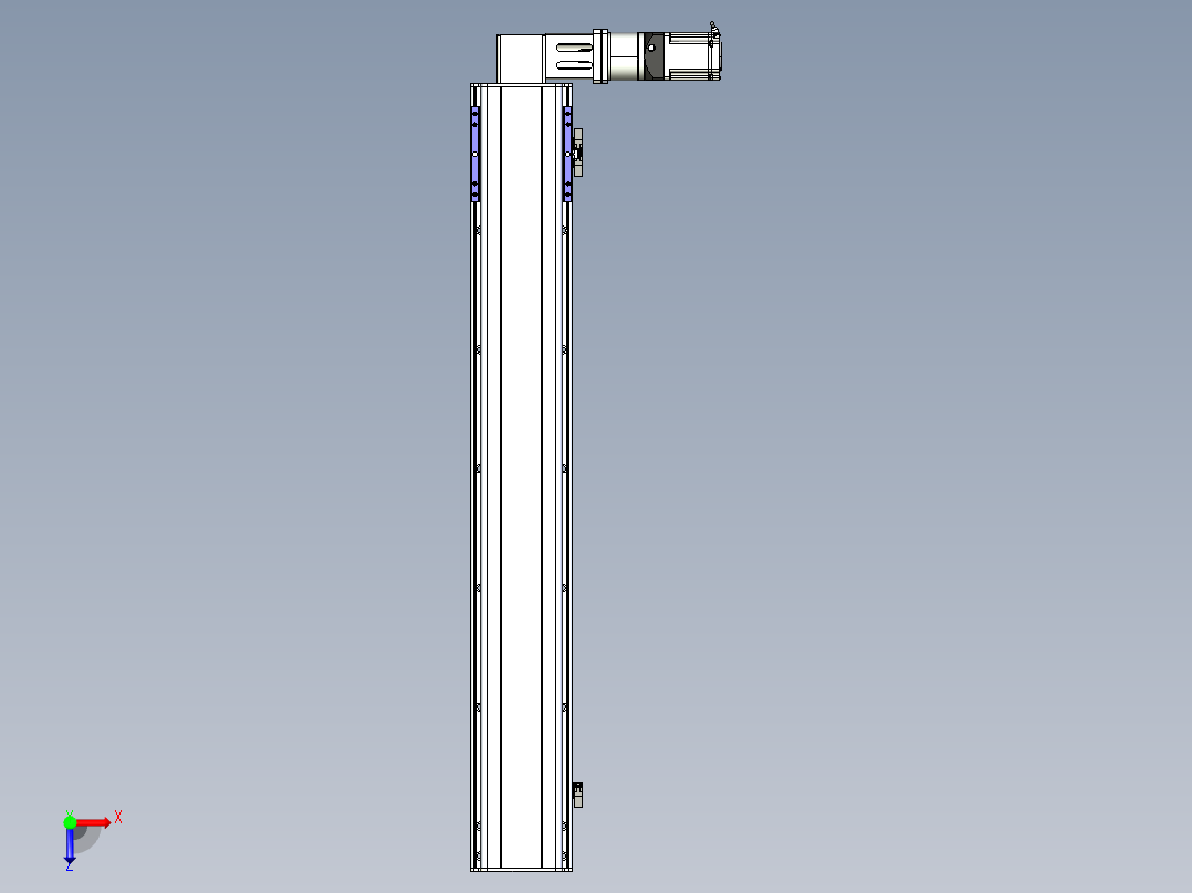 同步带滑台-半封闭B17-L100-S1050-R-P75-D3-N3俯视图