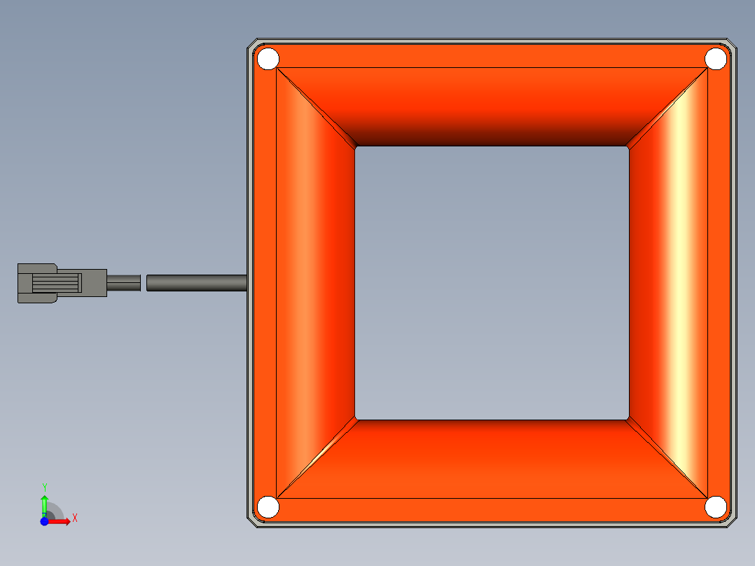 基恩士CA-DQR10M_kc图纸模型前视图