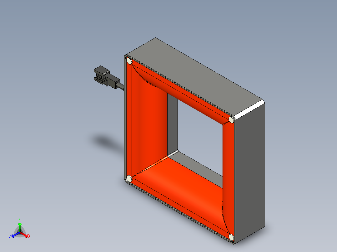 基恩士CA-DQR10M_kc图纸模型正等轴测图