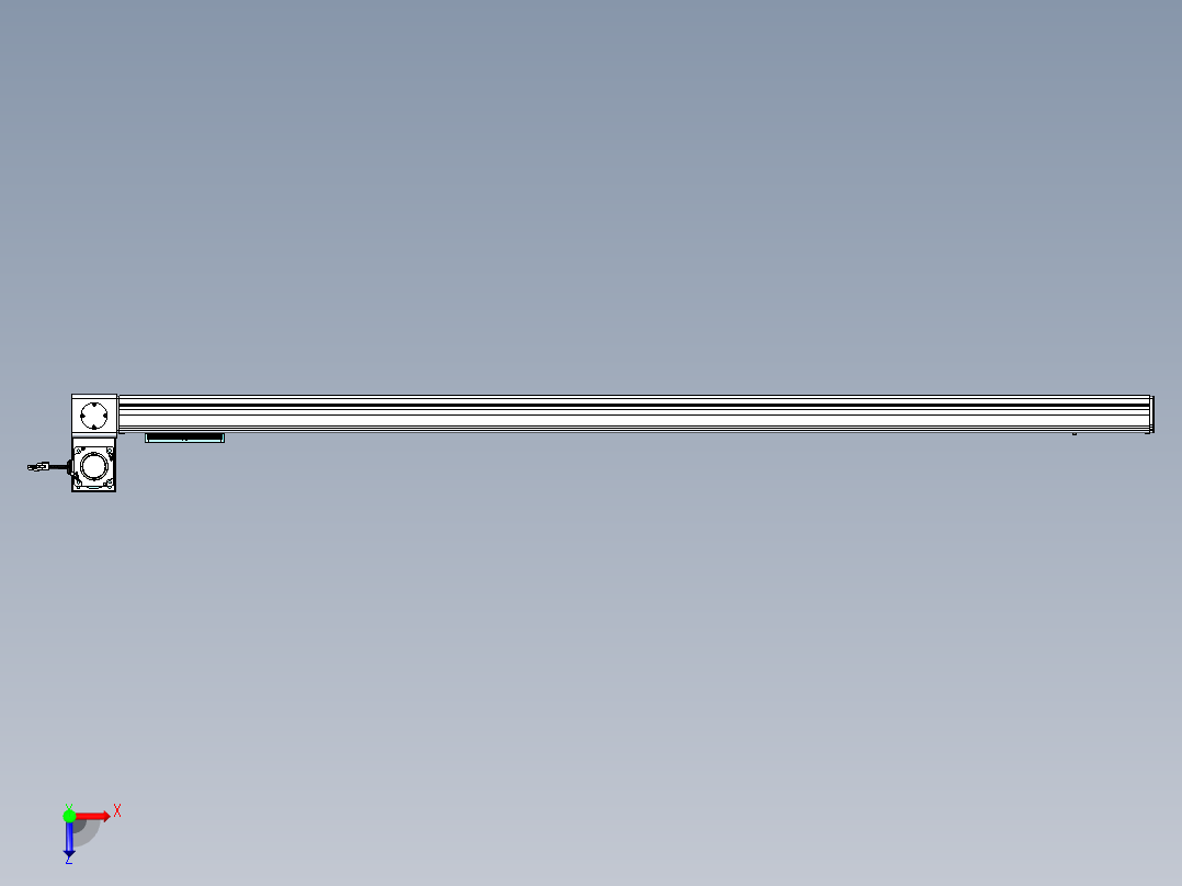 威洛博VBC同步带传动一无尘环境VBC14-L45-S1800-BLU-ZP75-C3俯视图