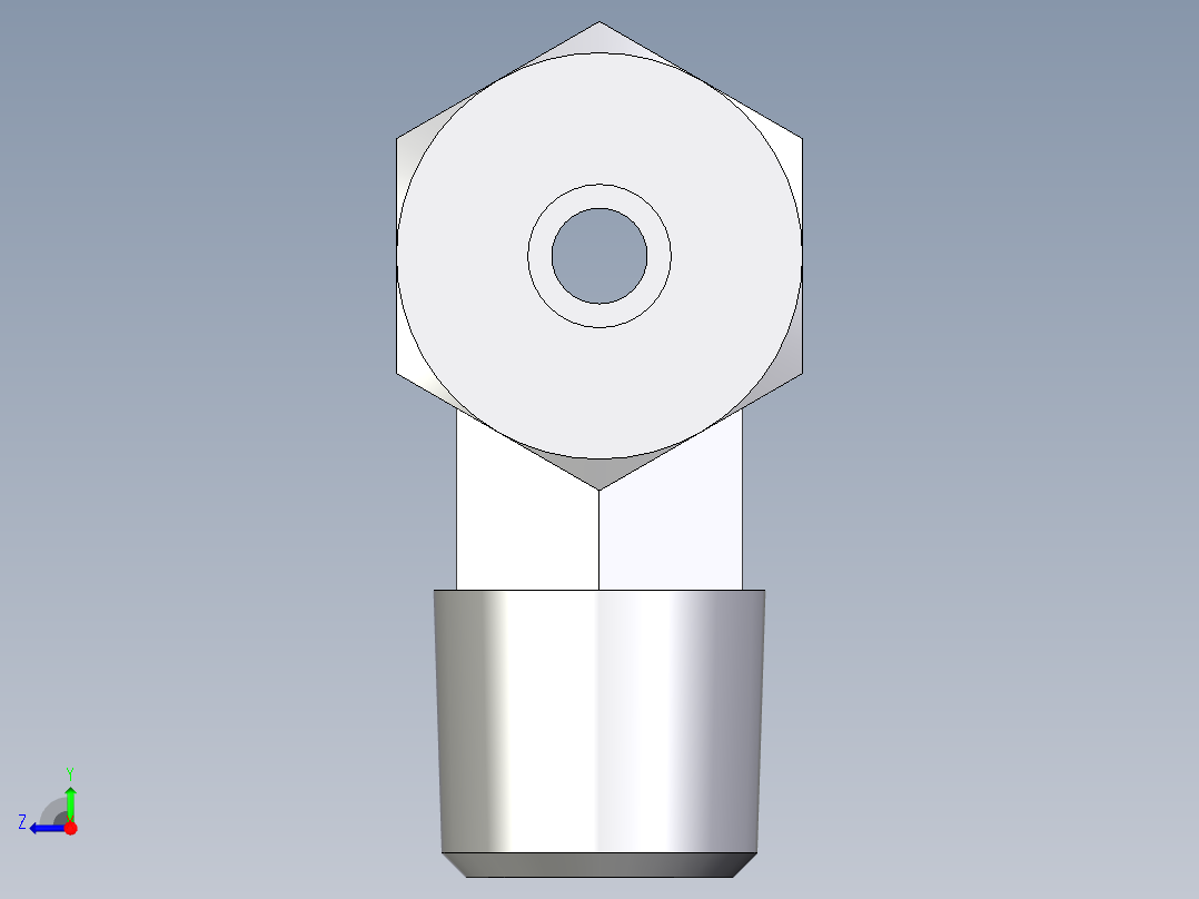 卡套式工业通用硬管接头EO_Male_stud_run_tee_TE06SR71右视图