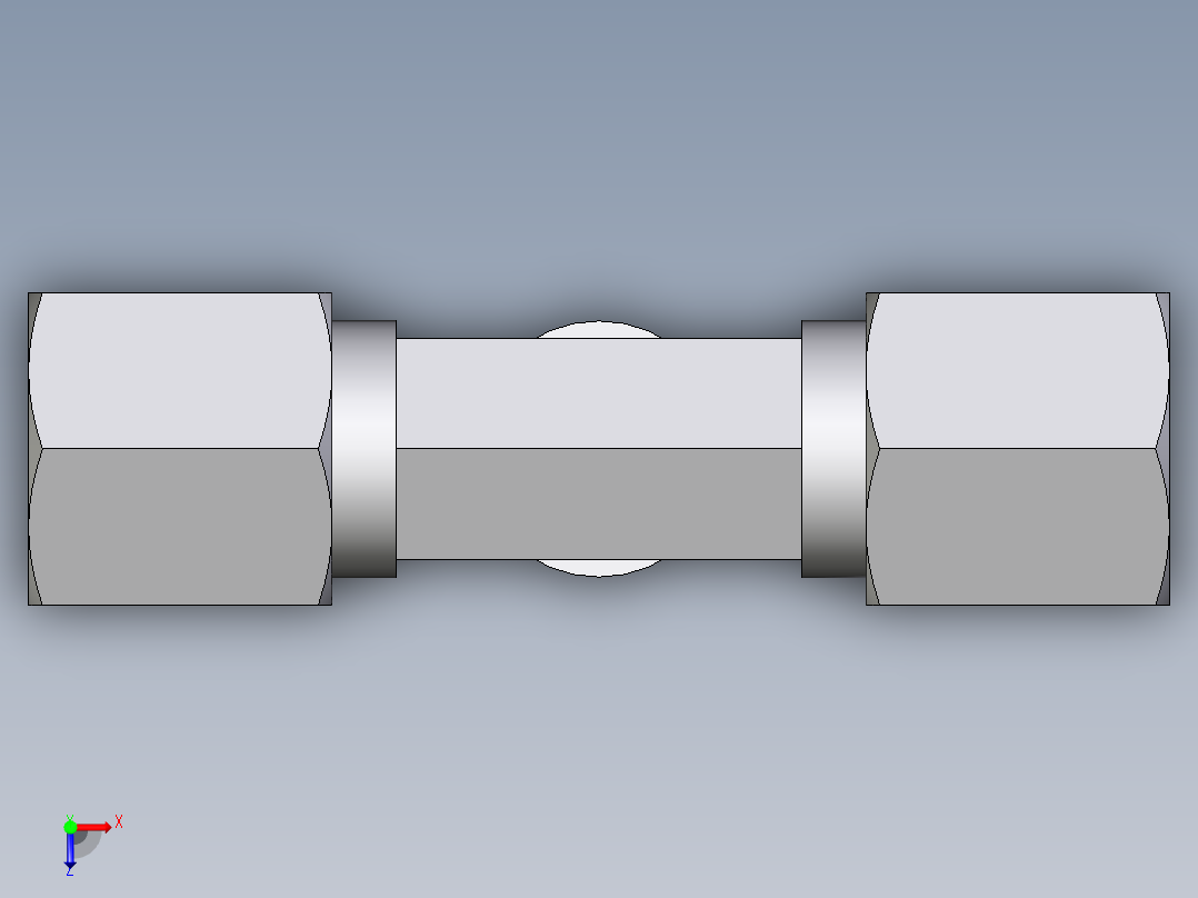 卡套式工业通用硬管接头EO_Male_stud_run_tee_TE06SR71俯视图