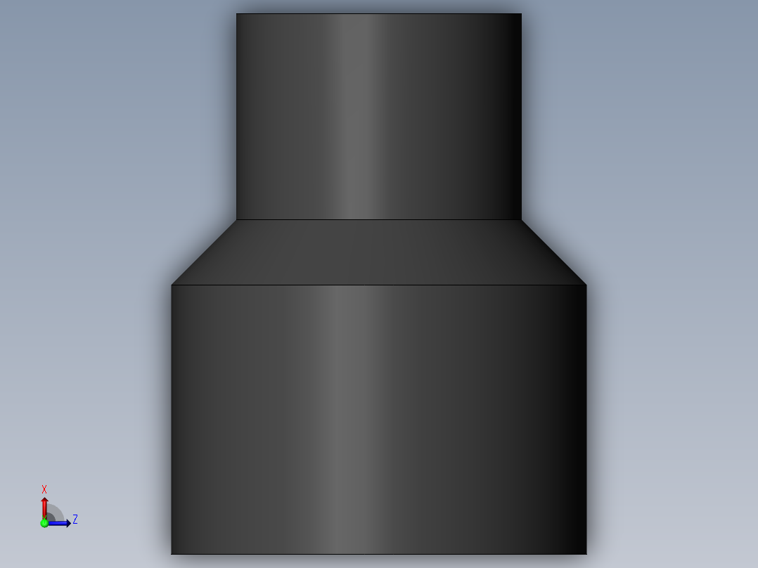 PVC公制管件-50x32 Reducer俯视图