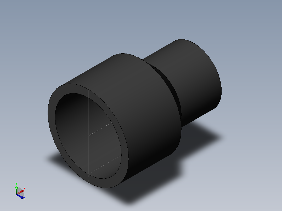 PVC公制管件-50x32 Reducer正等轴测图