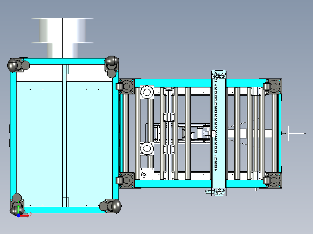 2023.02月-粗铜电缆线加工设备ug10前视图