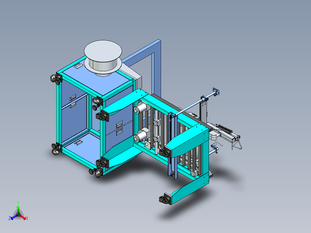 2023.02月-粗铜电缆线加工设备ug10正等轴测图