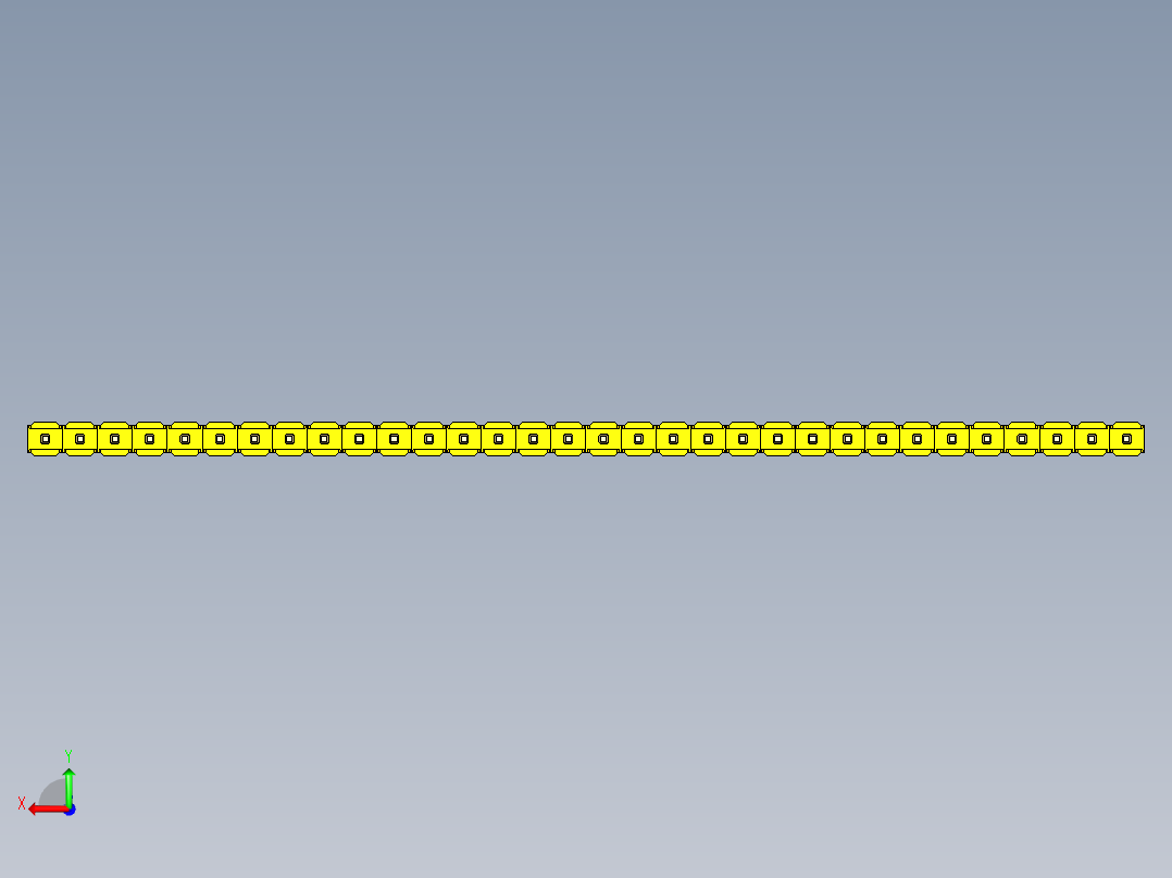彩色公头100mil（2.54mm）系列-DS1021_yellow_1x32p_100mil_Type5_rev1.0后视图