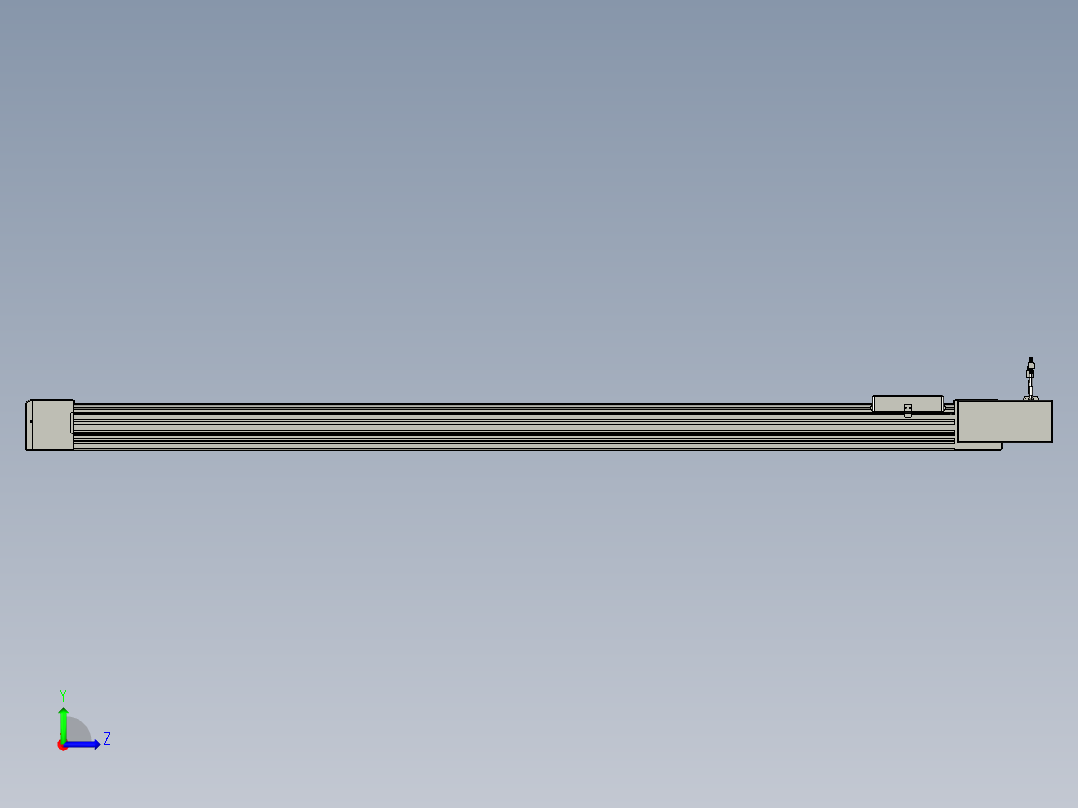 威洛博直线电机模组EB8-L100-S1650-BR-P75-MS3左视图