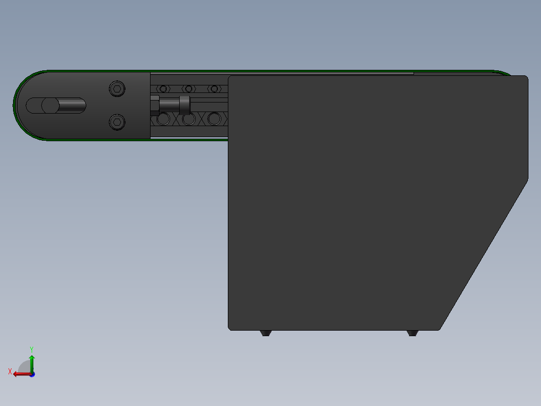 平带输送机模块01后视图