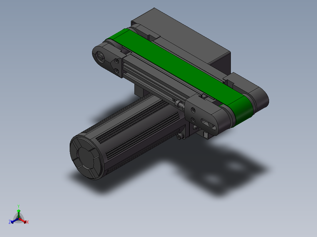 平带输送机模块01正等轴测图