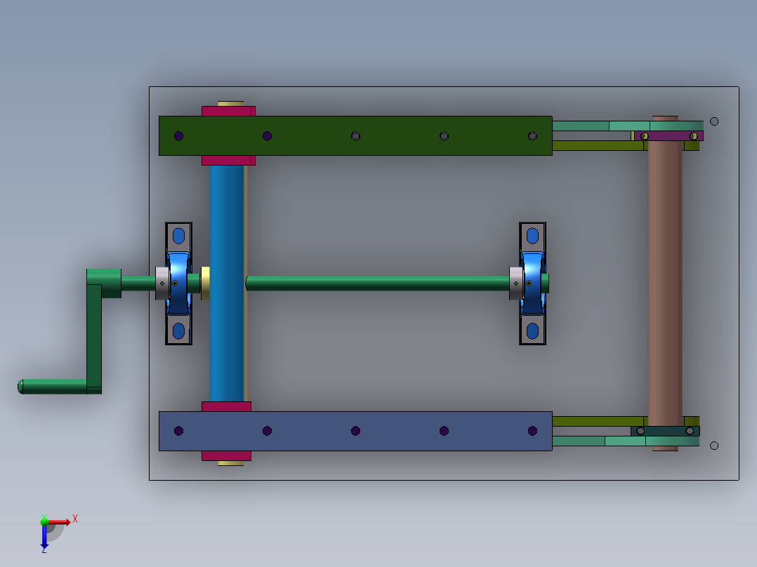 道路灌木修剪推车俯视图