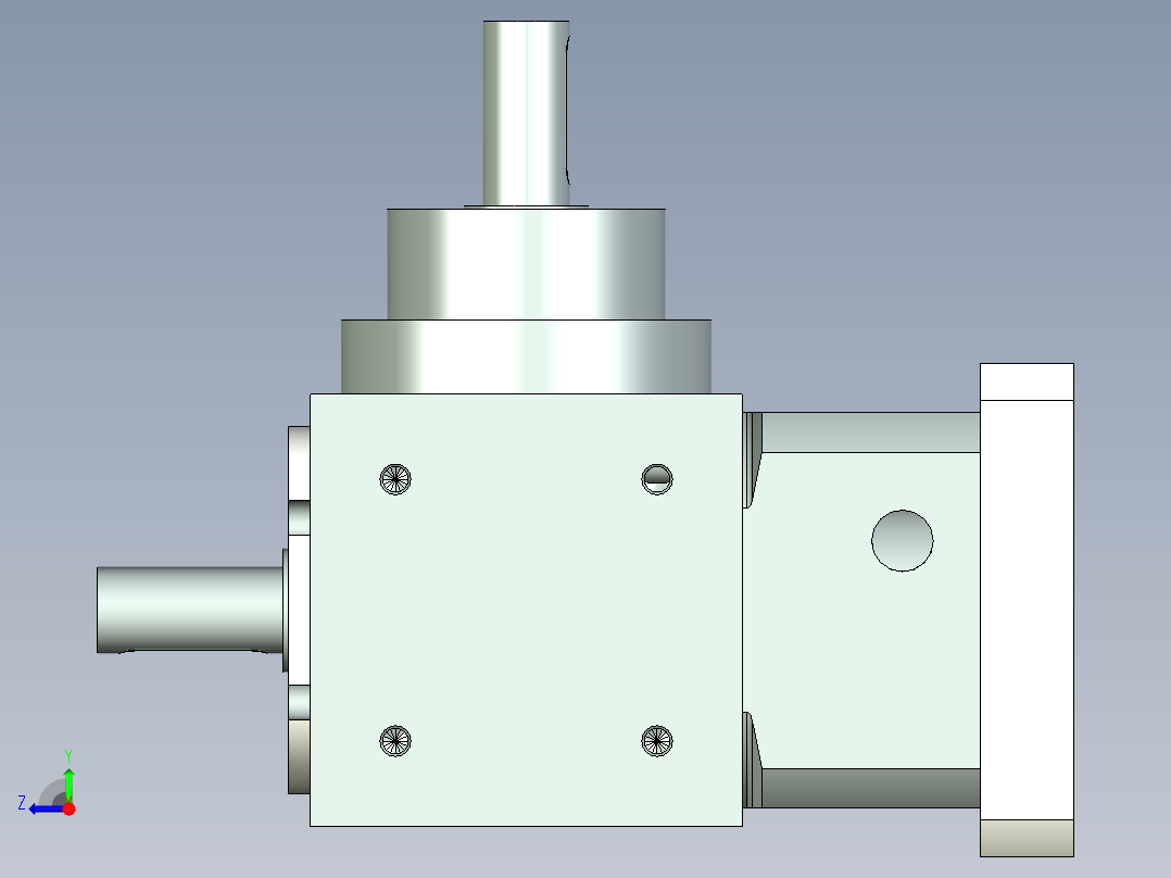 换向器PW70垂直输出-1 19-70-90-M6右视图