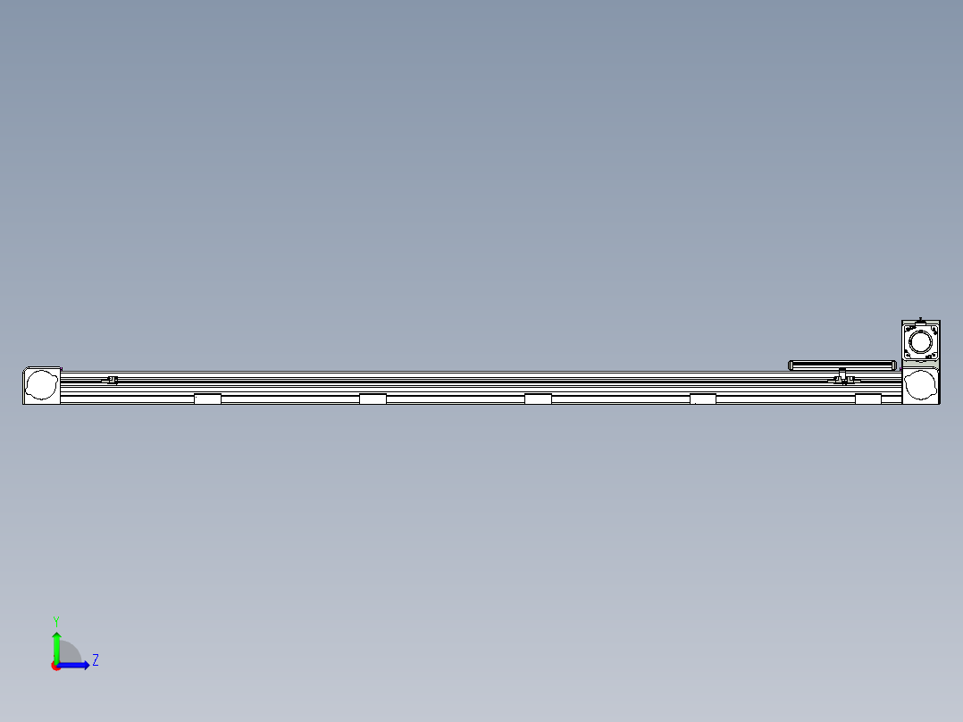 同步带滑台-欧规B8-L88-S1750-L-ZP75-D3-N10左视图