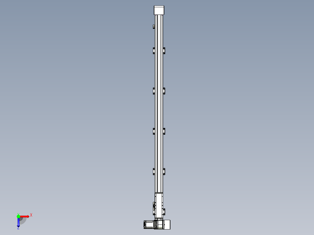 同步带滑台-欧规B8-L88-S1750-L-ZP75-D3-N10俯视图