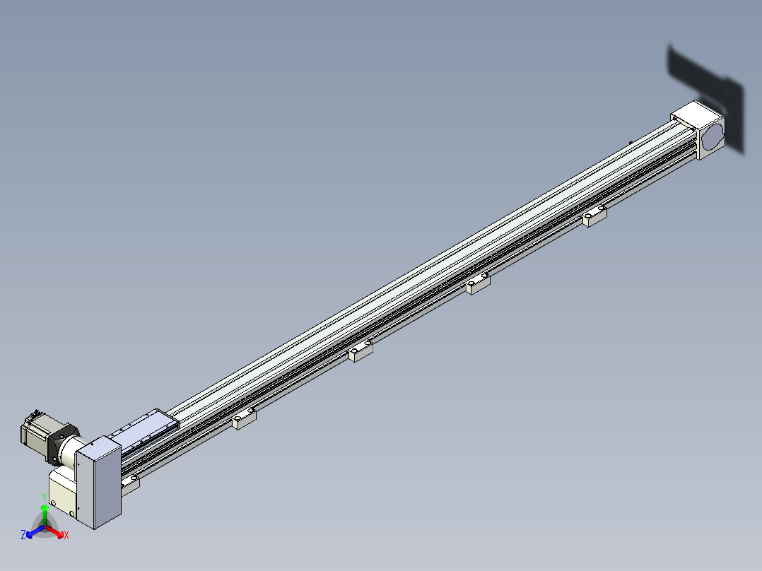 同步带滑台-欧规B8-L88-S1750-L-ZP75-D3-N10正等轴测图