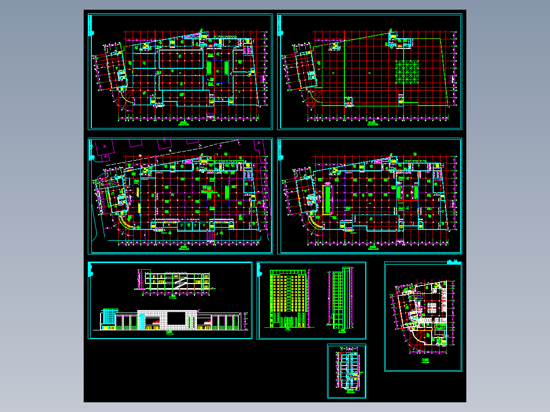 某大型商场建筑设计方案及施工全套CAD平面图