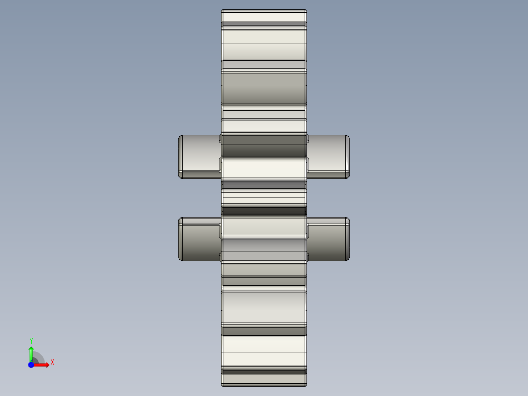 4019 - 4562487 - 4211563 Medium Stone Grey Technic Gear 16 Tooth.STEP前视图