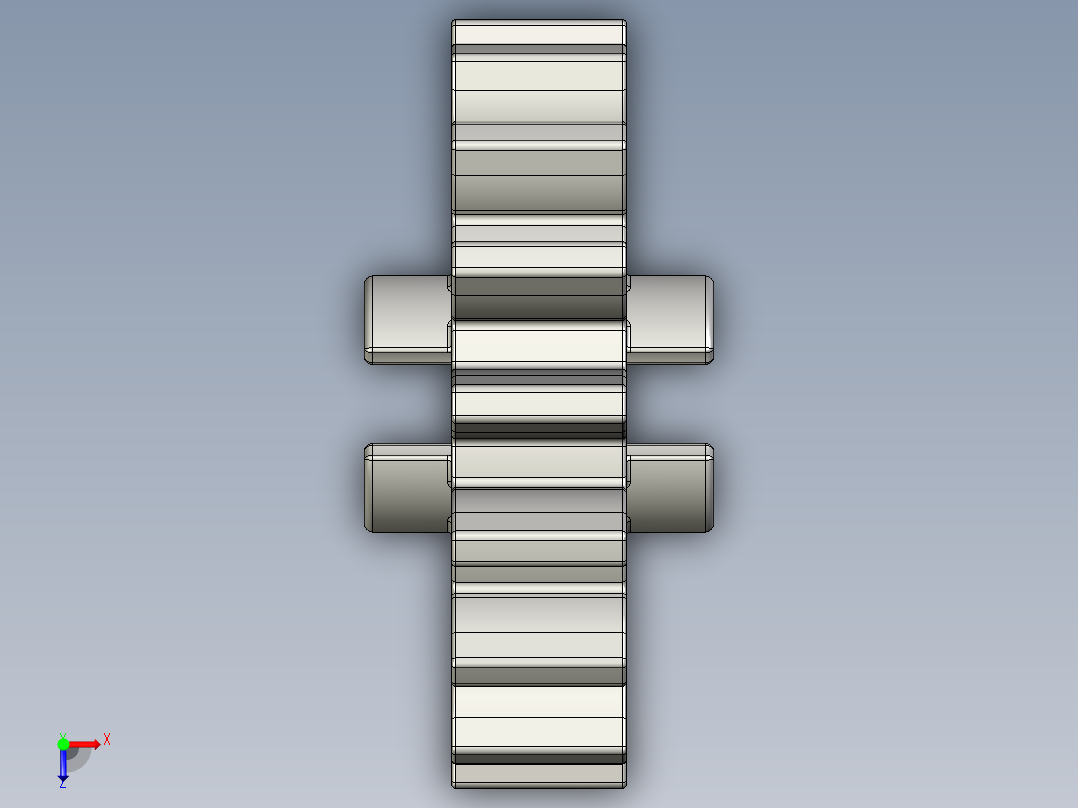 4019 - 4562487 - 4211563 Medium Stone Grey Technic Gear 16 Tooth.STEP俯视图