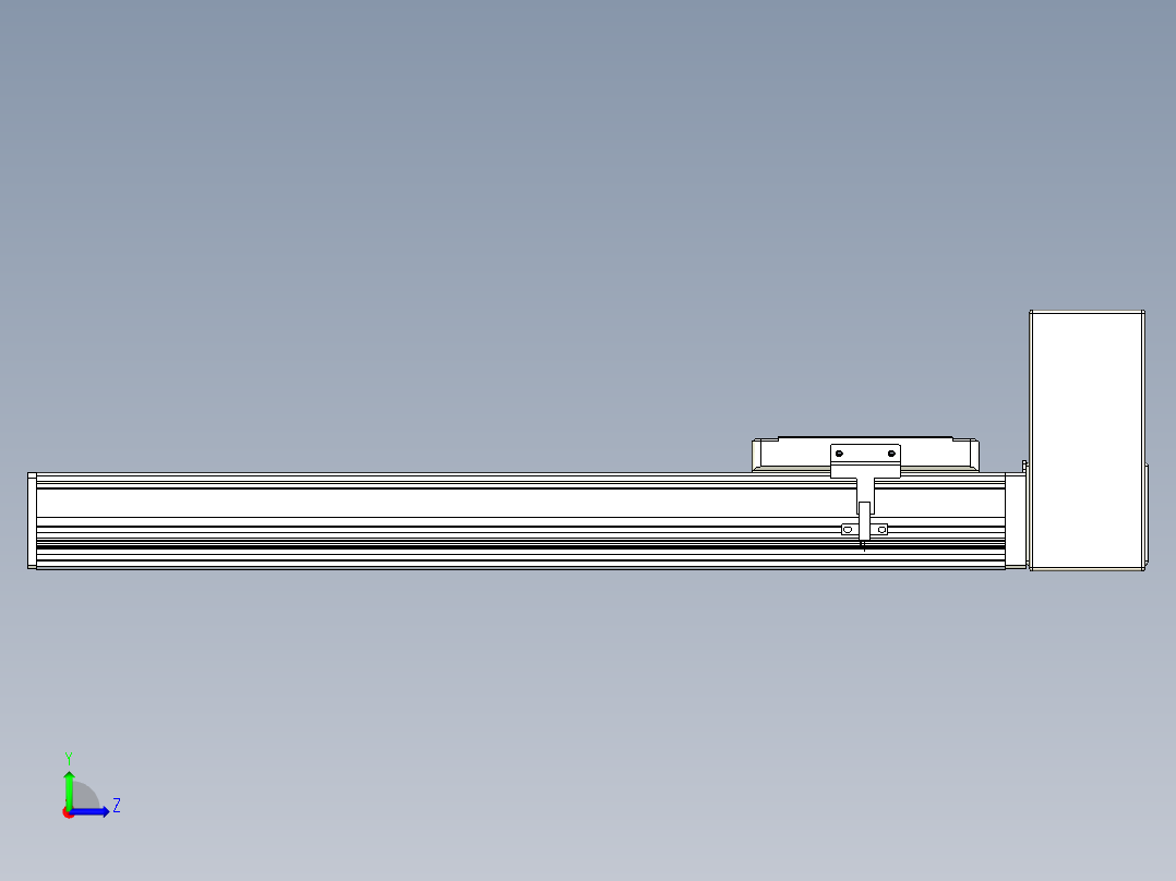 同步带全封闭直线模组TPA-HCB-105D-90-L350-LU-C-P20-N3左视图