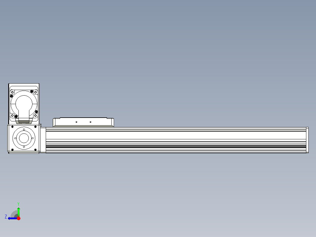 同步带全封闭直线模组TPA-HCB-105D-90-L350-LU-C-P20-N3右视图