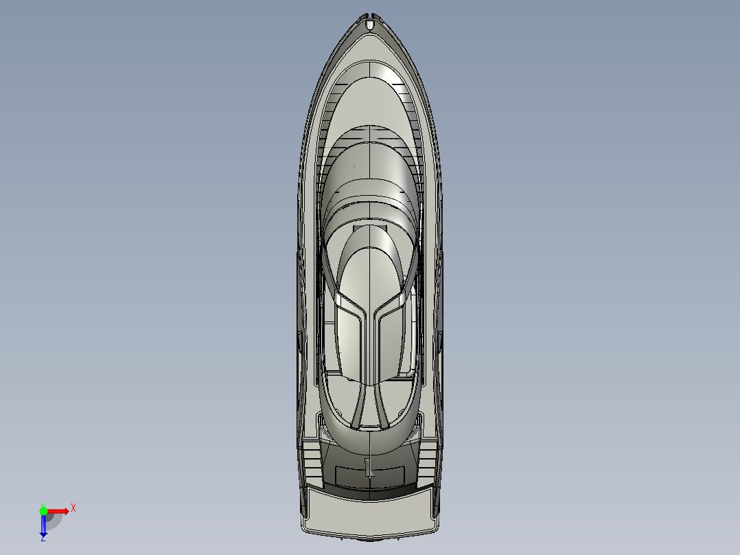 24米长游艇_STEP俯视图